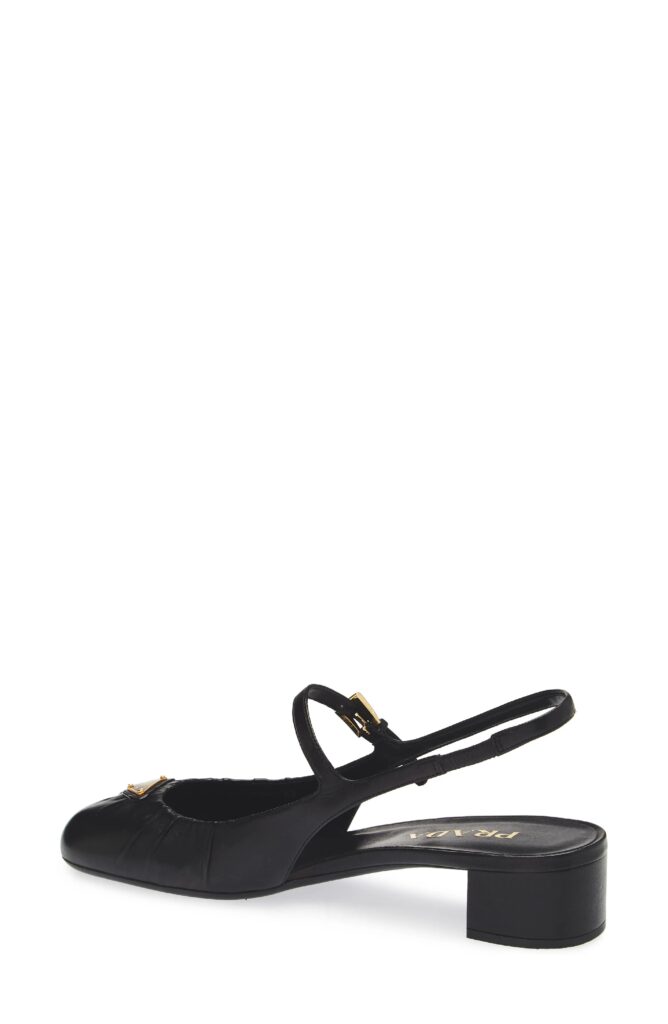 Ruched Mary Jane Slingback Pump Full Size Image 5