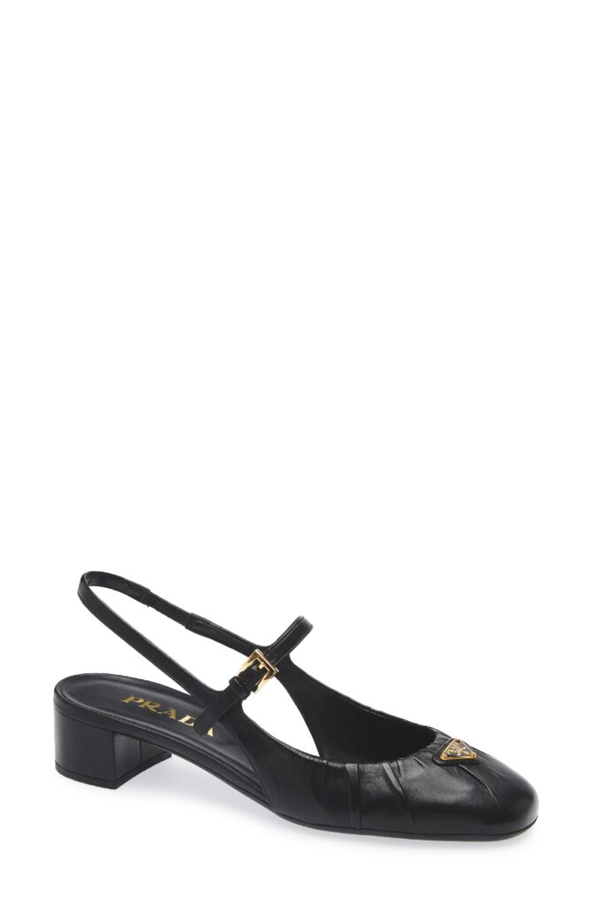 Ruched Mary Jane Slingback Pump Full Size Image 6