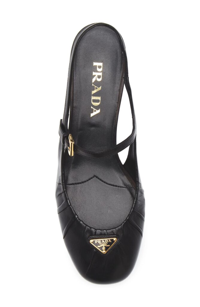Ruched Mary Jane Slingback Pump Full Size Image 3