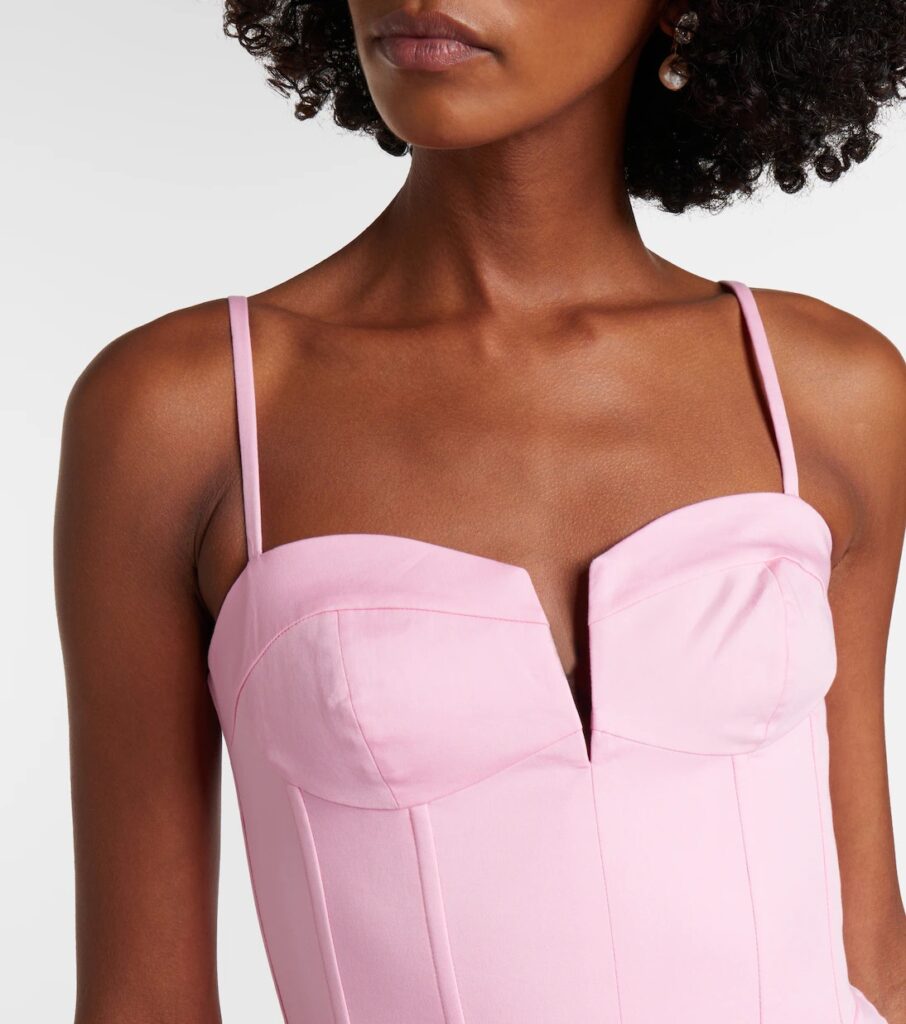 Montreux Cotton-Blend Bustier Dress Full Size Image 7