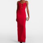 Precious Bow-Detail Crepe Bustier Gown Thumbnail 1