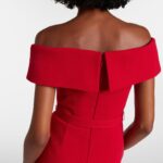 Precious Off-Shoulder Crepe Midi Dress Thumbnail 3