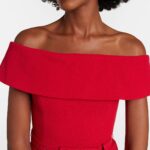 Precious Off-Shoulder Crepe Midi Dress Thumbnail 4