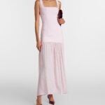 Floral Crepe and Chiffon Maxi Dress Thumbnail 1