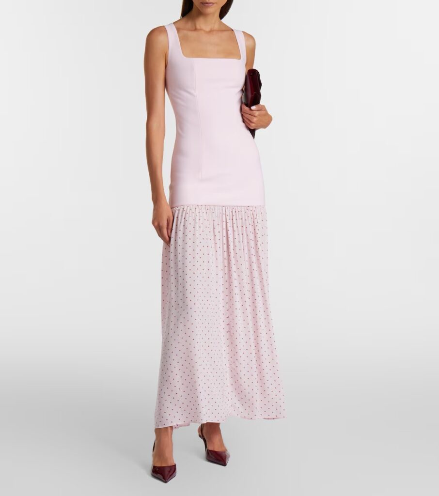 Floral Crepe and Chiffon Maxi Dress Full Size Image 1