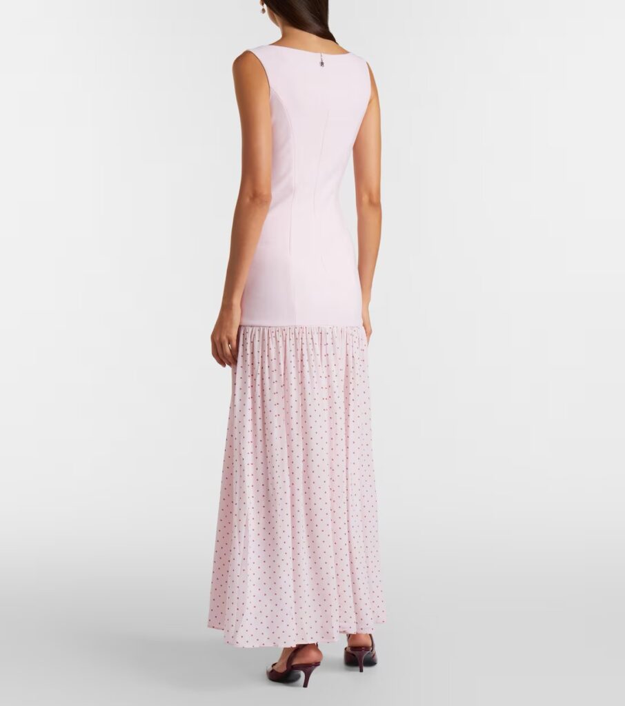 Floral Crepe and Chiffon Maxi Dress Full Size Image 7