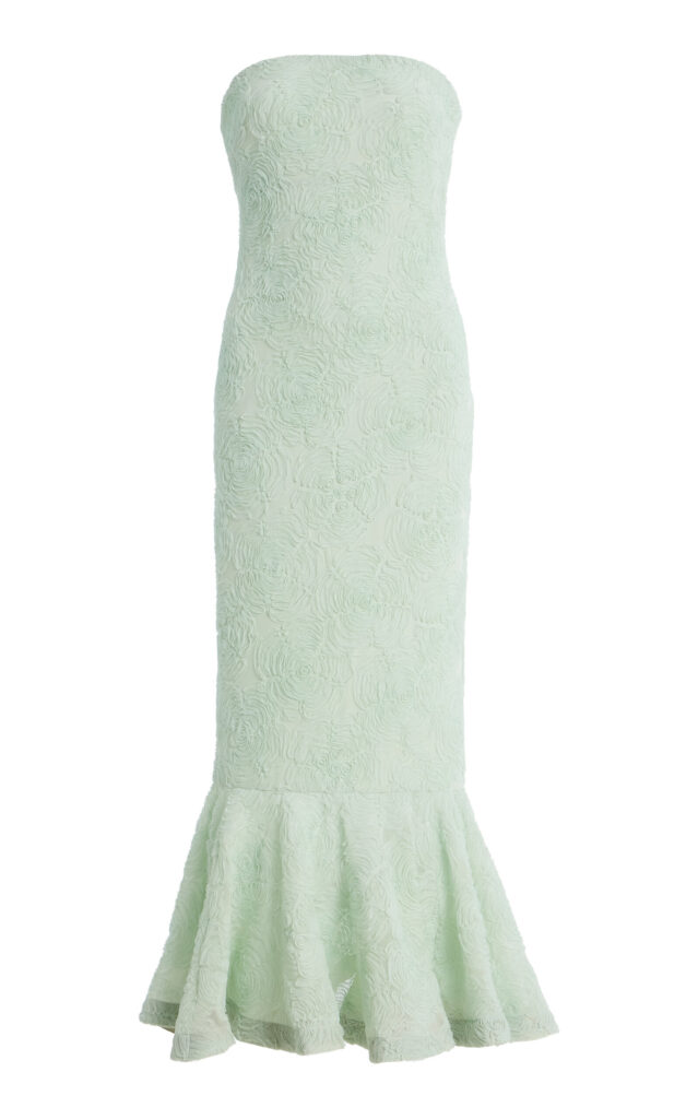 Flower Mesh Flounce Dress Full Size Image 2