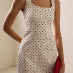 Polka-dot Satin Mini Dress Thumbnail 2