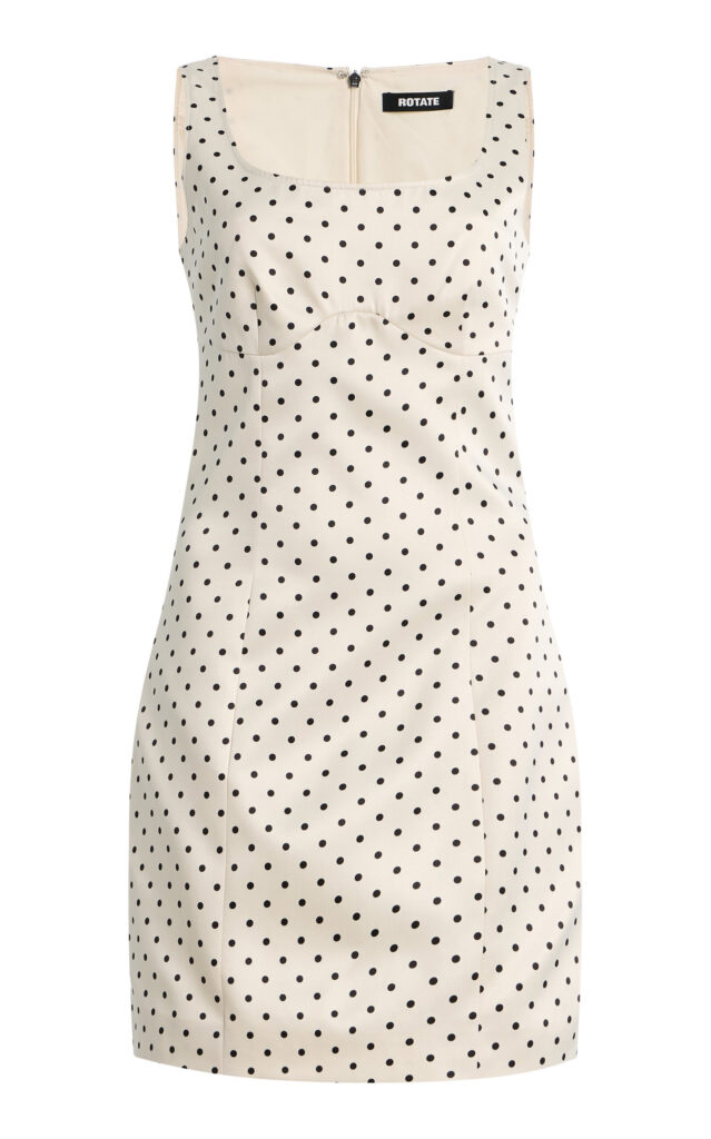 Polka-dot Satin Mini Dress Full Size Image 3