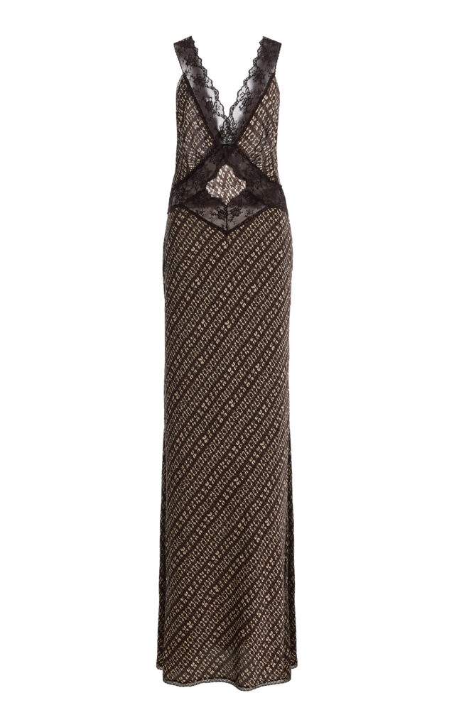 Astrid Cutout Satin Maxi Slip Dress Full Size Image 3