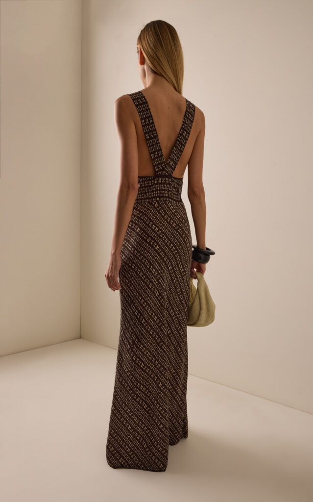 Astrid Cutout Satin Maxi Slip Dress Full Size Image 5