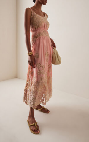 SEA NEW YORK Gracelyn Embellished Lace Maxi Dress