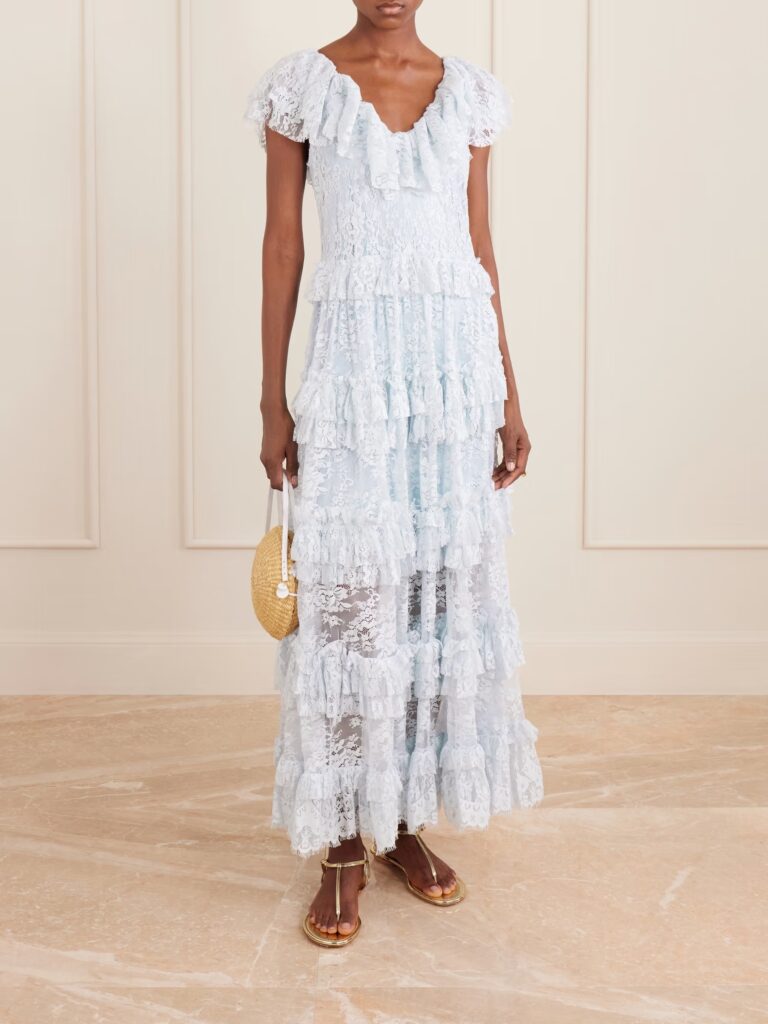 Sharleen Ruffled Lace Maxi Dress Full Size Image 1