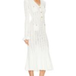 Pointelle Knit Midi Dress Thumbnail 3