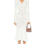 Pointelle Knit Midi Dress Thumbnail 1