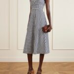 Lois Checked Cloque Midi Dress Thumbnail 1