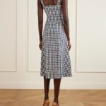 Lois Checked Cloque Midi Dress Thumbnail 3