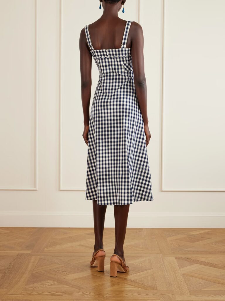 Lois Checked Cloque Midi Dress Full Size Image 3