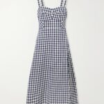 Lois Checked Cloque Midi Dress Thumbnail 4