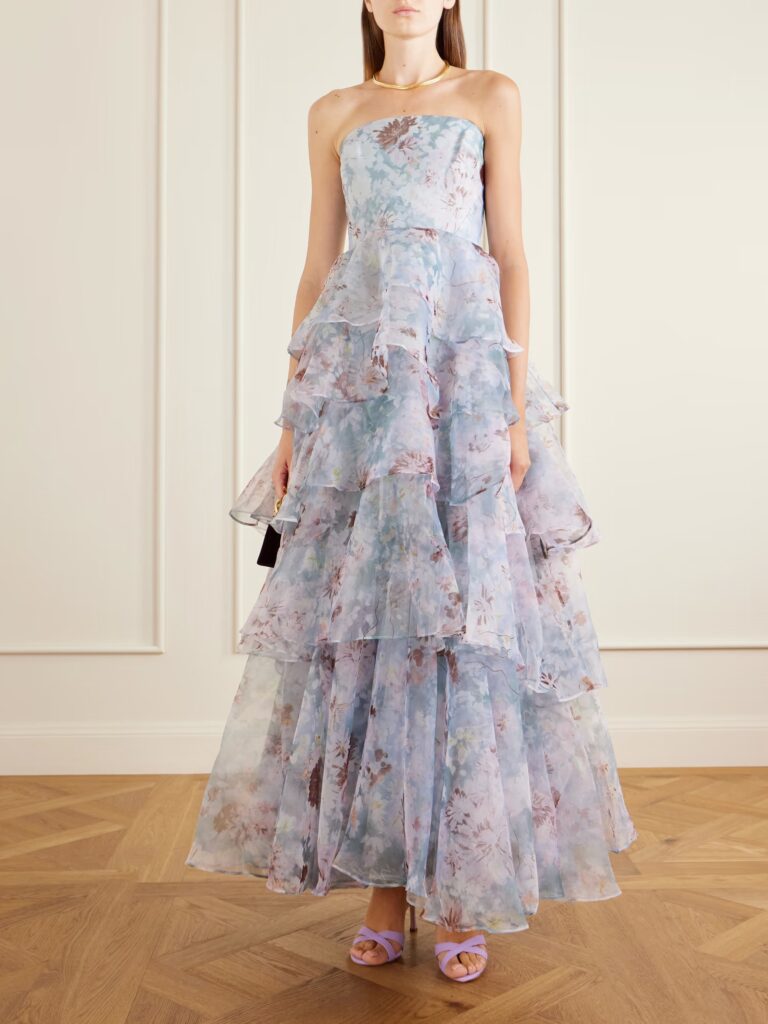 Gabrielle Strapless Organza Gown Full Size Image 1