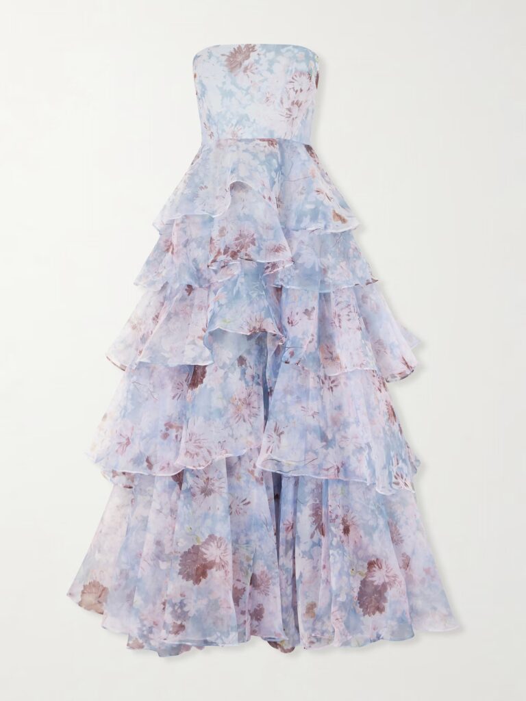 Gabrielle Strapless Organza Gown Full Size Image 4