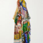 Mlak Draped Printed Organza Halterneck Midi Dress Thumbnail 4