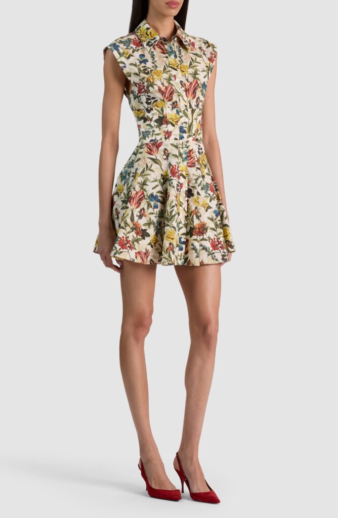 Kim Floral Paneled Minidress Full Size Image 5