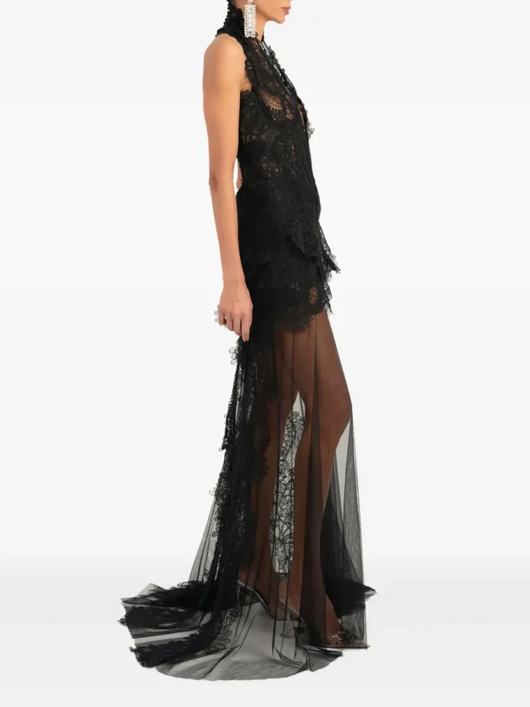 Lace-detailed Maxi Dress Full Size Image 5