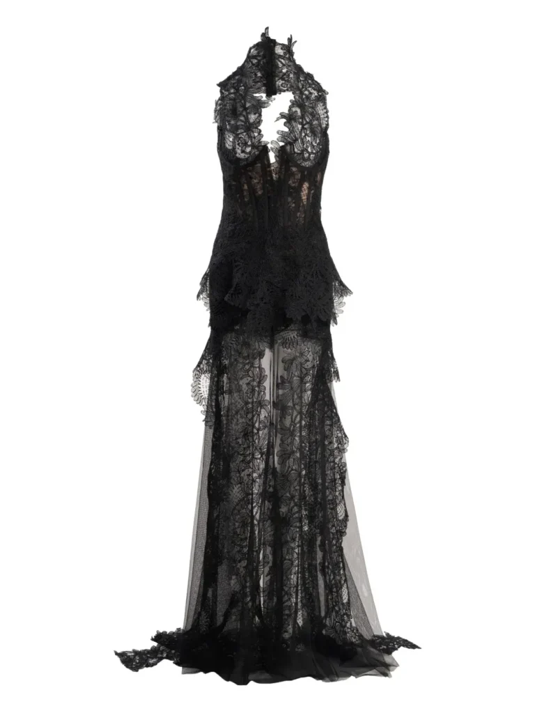 Lace-detailed Maxi Dress Full Size Image 3