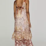 Tie-back Ruffle-hem Midi Dress Thumbnail 2