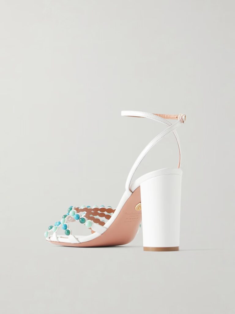 Gemma 85 Embellished Leather Sandals Full Size Image 3