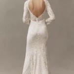 Long-sleeve Mock-neck Stretch Lace Maxi Dress Thumbnail 4