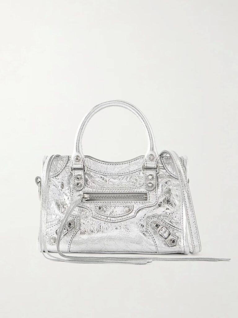 Le City Nano Embellished Crinkled-leather Shoulder Bag Full Size Image 1
