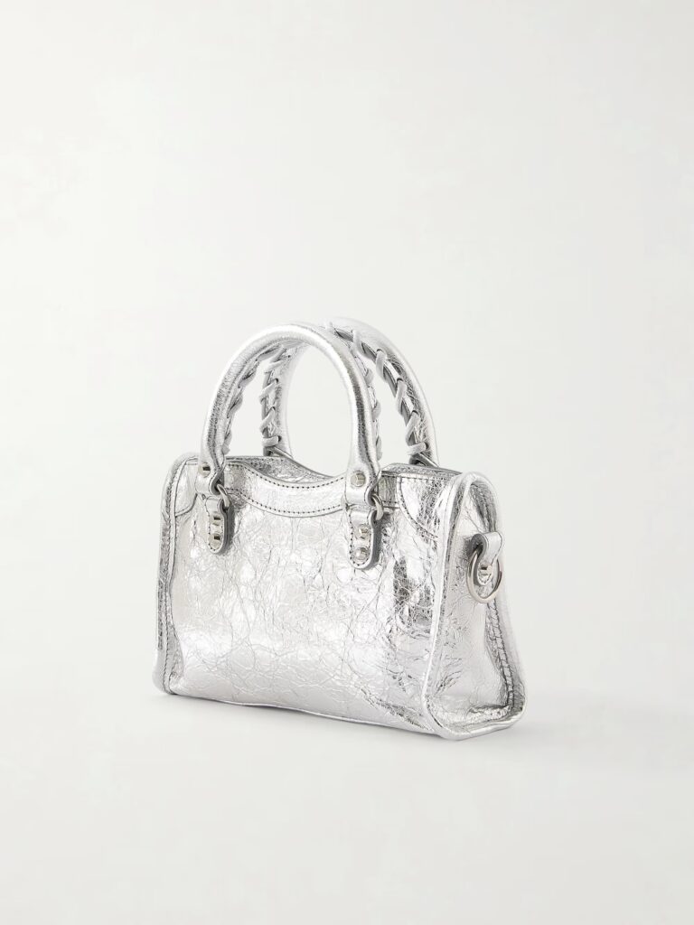 Le City Nano Embellished Crinkled-leather Shoulder Bag Full Size Image 2