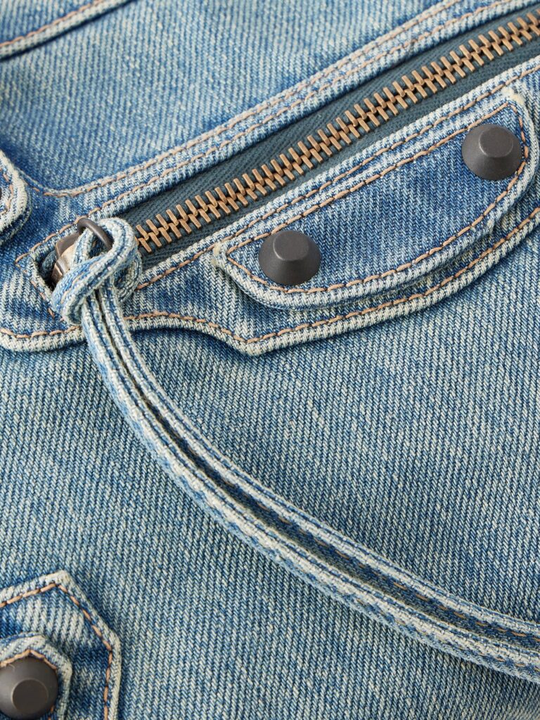 Le City Small Embellished Denim Shoulder Bag Full Size Image 4