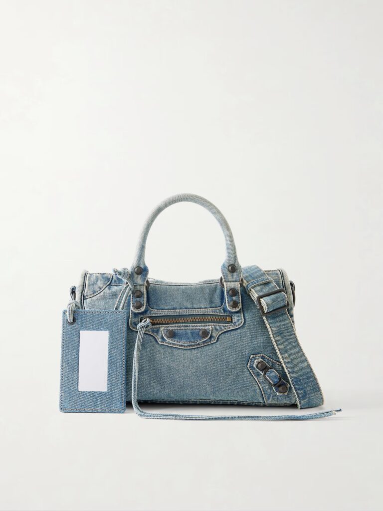 Le City Small Embellished Denim Shoulder Bag Full Size Image 1