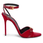 Anthem 95 Buckle-detail Leather & Velvet Sandals Thumbnail 1