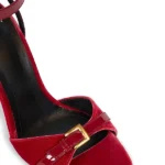 Anthem 95 Buckle-detail Leather & Velvet Sandals Thumbnail 4