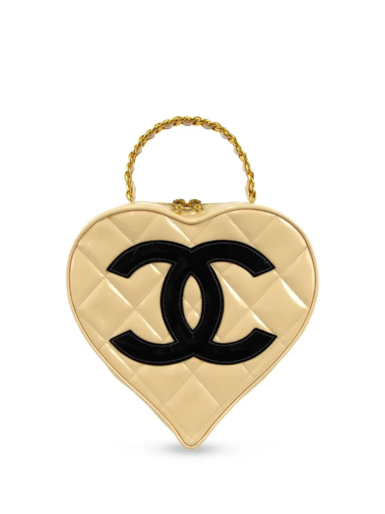 1995 CC Patch Heart Vanity Handbag Full Size Image 1