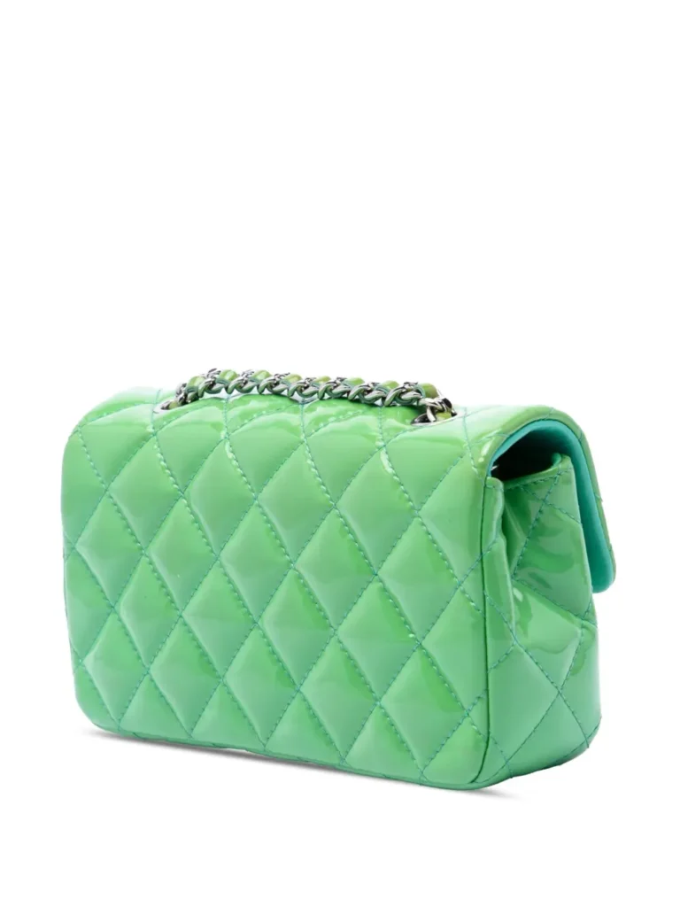 Extra Mini Rectangular Classic Patent Single Flap Crossbody Bag Full Size Image 2