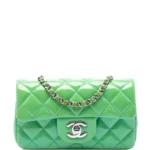 Extra Mini Rectangular Classic Patent Single Flap Crossbody Bag Thumbnail 1
