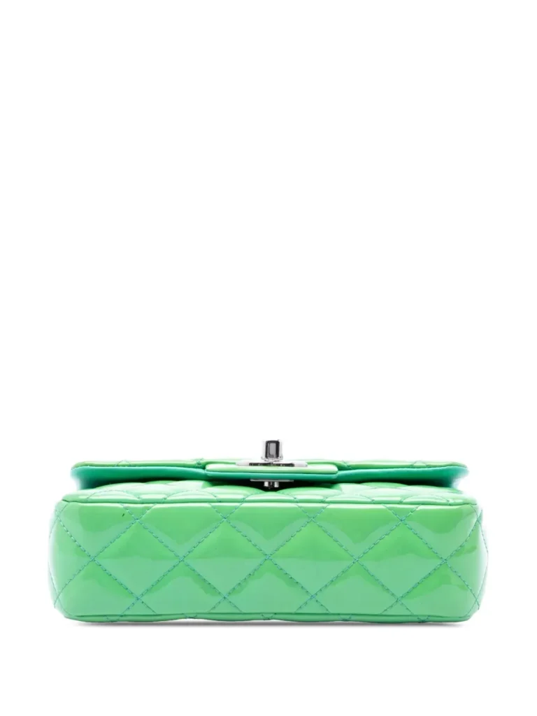 Extra Mini Rectangular Classic Patent Single Flap Crossbody Bag Full Size Image 3