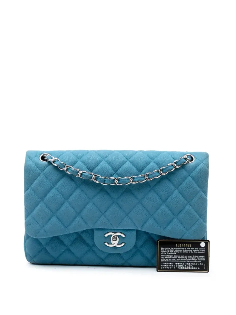 Jumbo Classic Caviar Double Flap Shoulder Bag Full Size Image 2