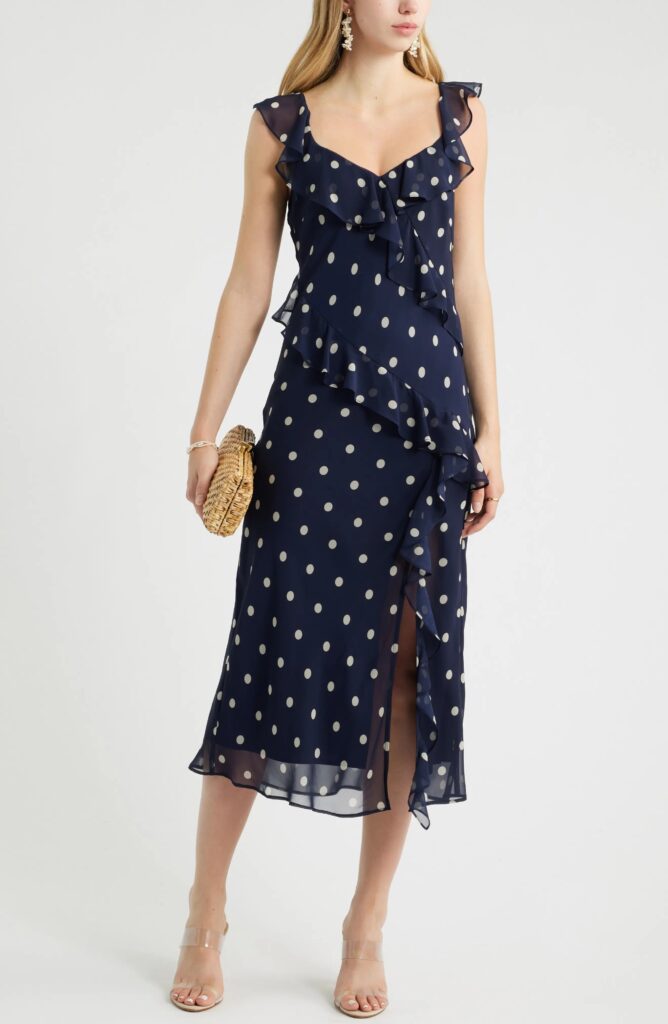Ruffle Midi Dress Full Size Image 1
