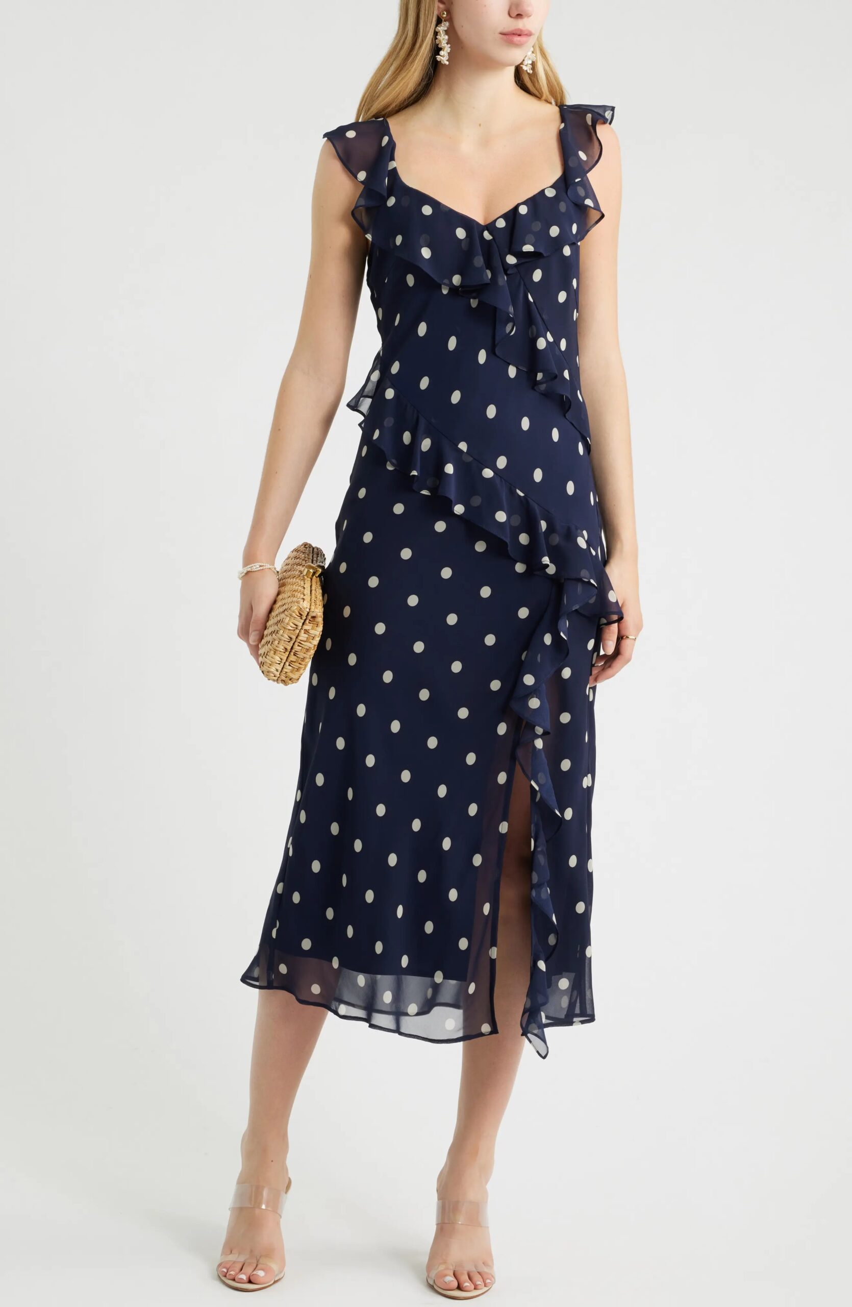 CHELSEA28 Ruffle Midi Dress