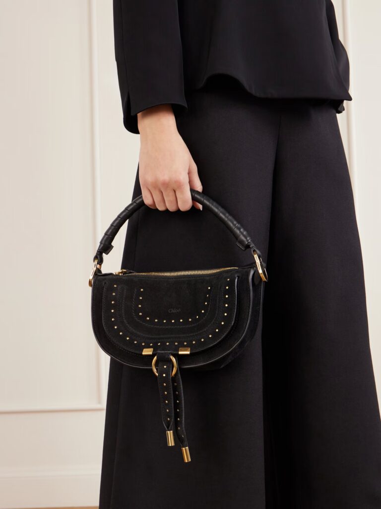 Marcie Mini Studded Suede Tote Full Size Image 4