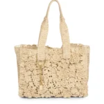 Summer Banana Small Floral Raffia Tote Bag Thumbnail 1