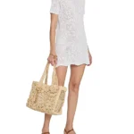 Summer Banana Small Floral Raffia Tote Bag Thumbnail 3