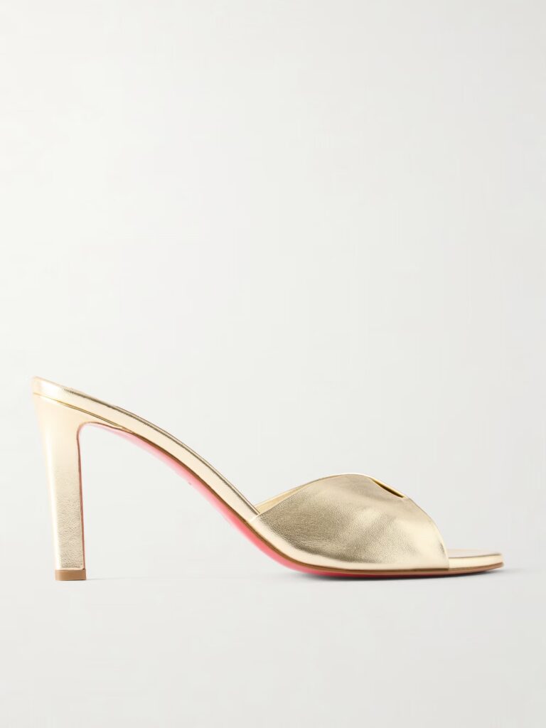 Fanny 85 Metallic Leather Sandals Full Size Image 1