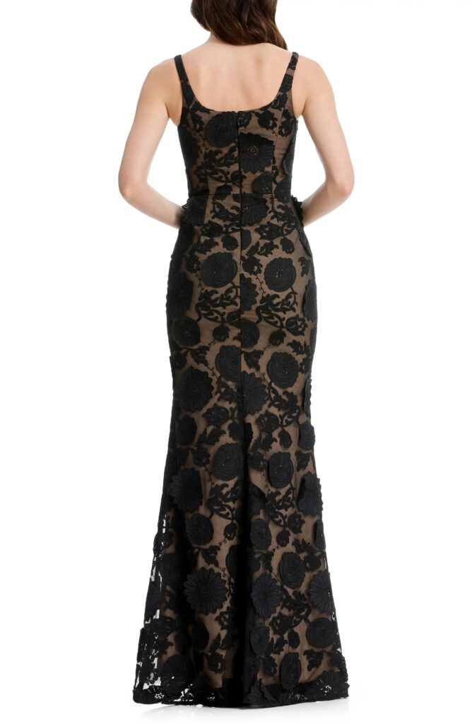 Lorena Applique Mermaid Gown Full Size Image 2